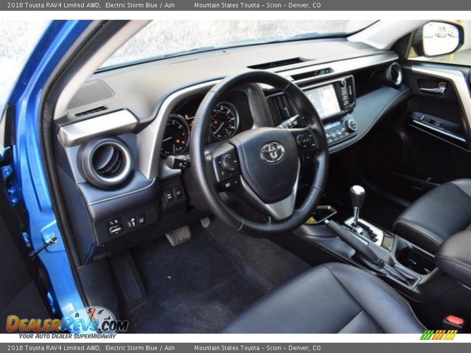 2018 Toyota RAV4 Limited AWD Electric Storm Blue / Ash Photo #10
