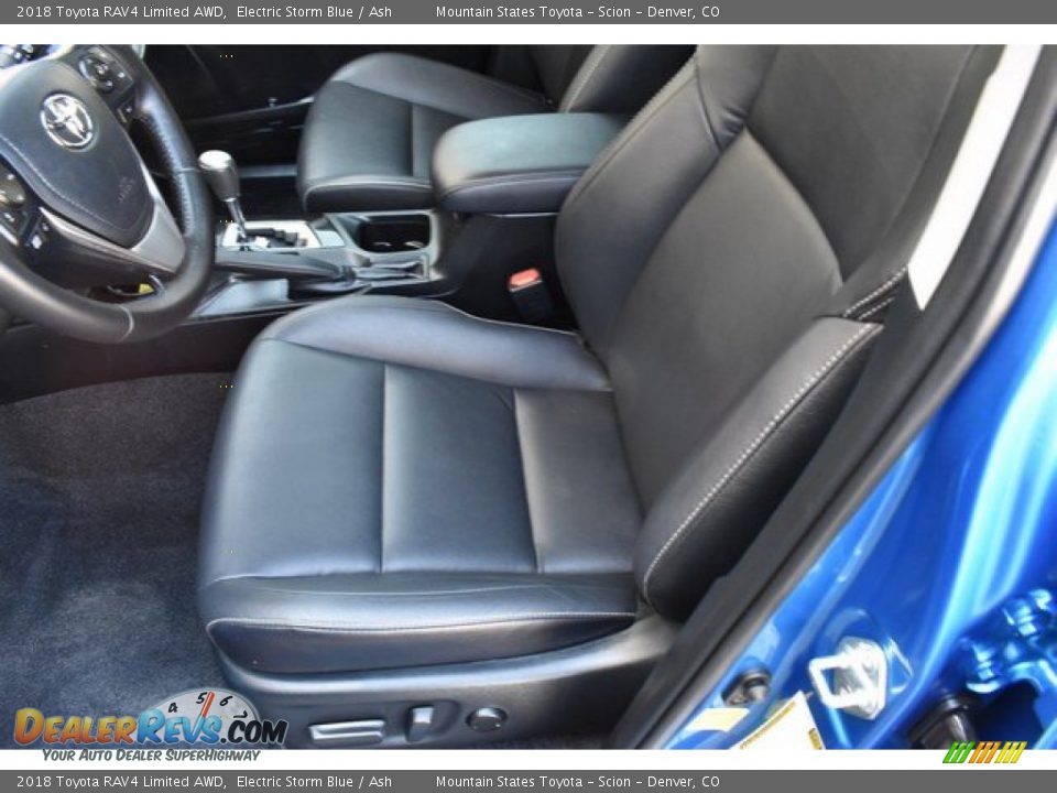 2018 Toyota RAV4 Limited AWD Electric Storm Blue / Ash Photo #11