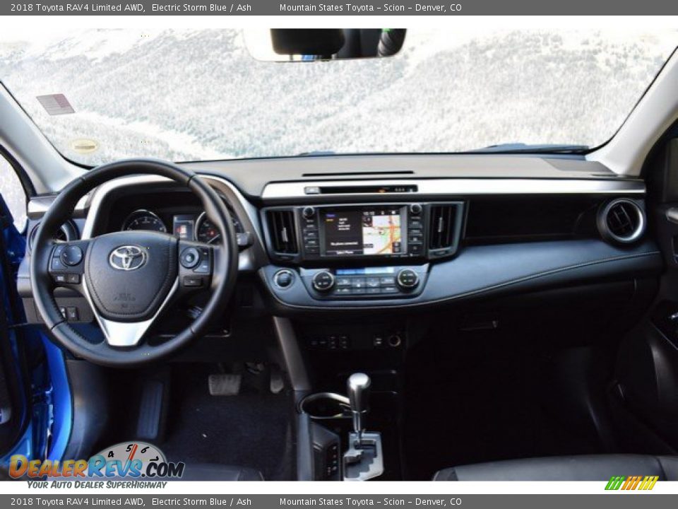 2018 Toyota RAV4 Limited AWD Electric Storm Blue / Ash Photo #13