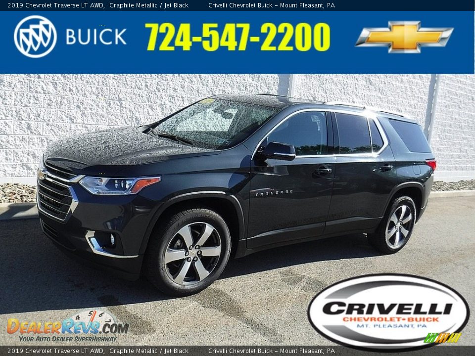 2019 Chevrolet Traverse LT AWD Graphite Metallic / Jet Black Photo #1