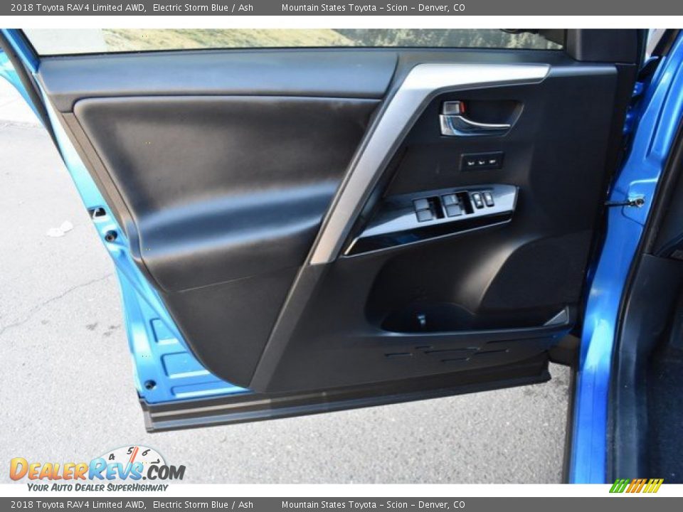 2018 Toyota RAV4 Limited AWD Electric Storm Blue / Ash Photo #25