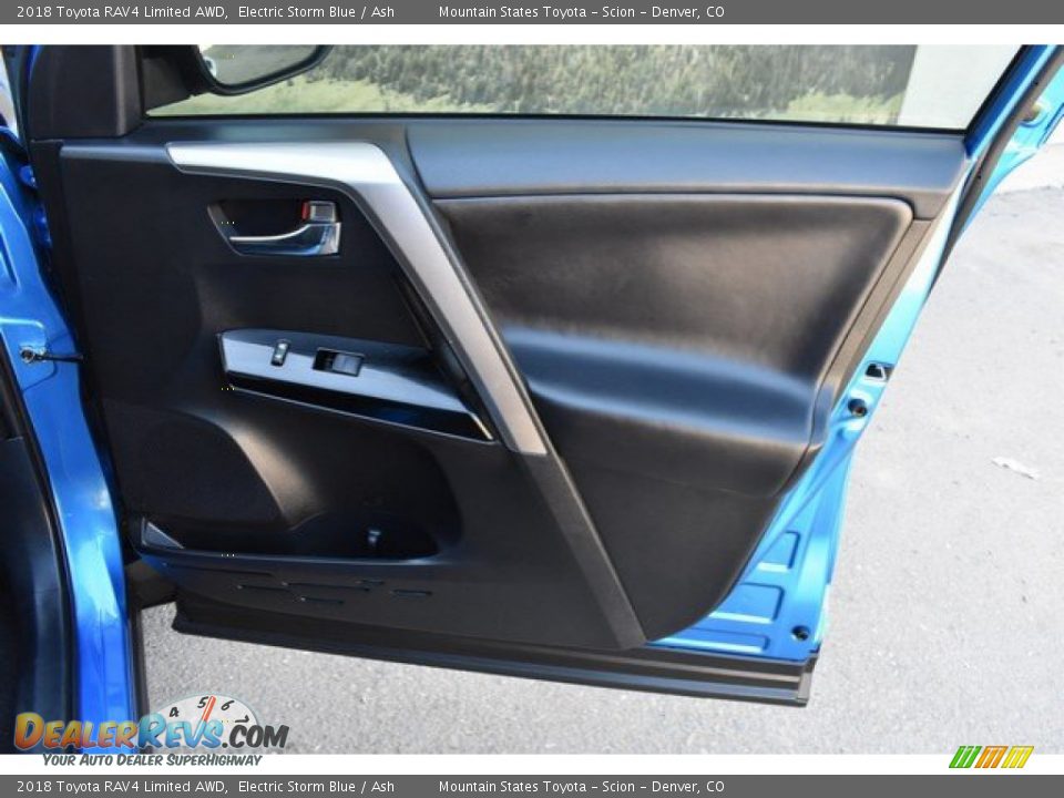 2018 Toyota RAV4 Limited AWD Electric Storm Blue / Ash Photo #26