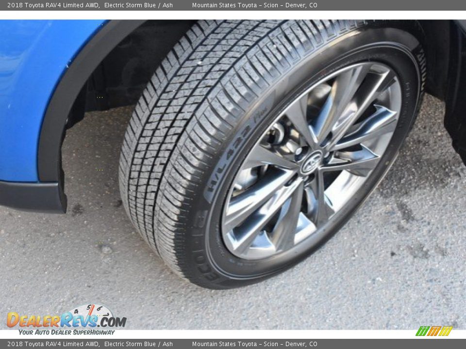 2018 Toyota RAV4 Limited AWD Electric Storm Blue / Ash Photo #29