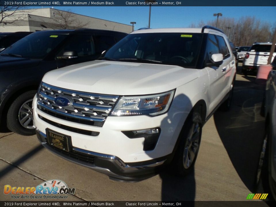 2019 Ford Explorer Limited 4WD White Platinum / Medium Black Photo #1