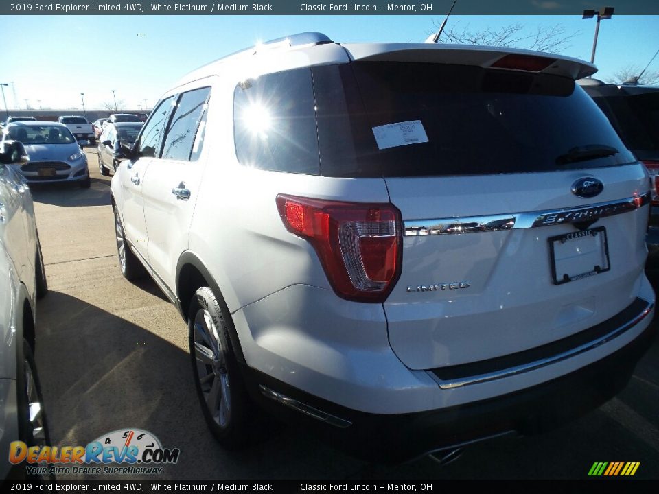 2019 Ford Explorer Limited 4WD White Platinum / Medium Black Photo #3