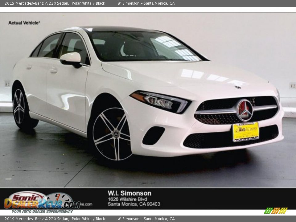 2019 Mercedes-Benz A 220 Sedan Polar White / Black Photo #1