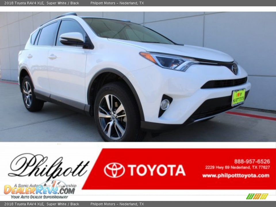 2018 Toyota RAV4 XLE Super White / Black Photo #1