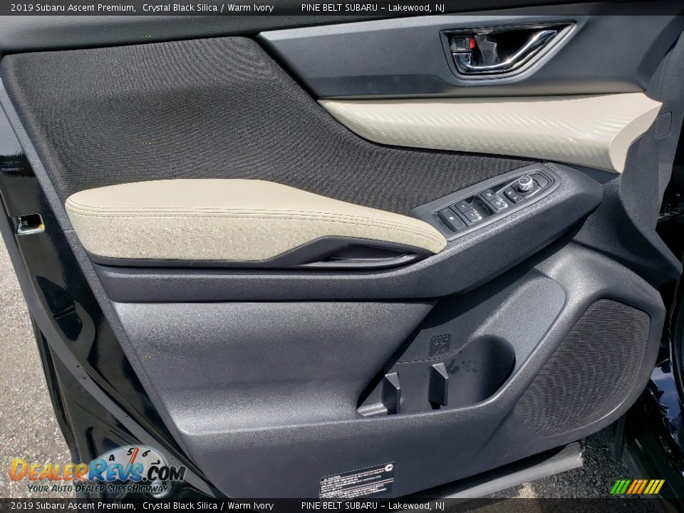 2019 Subaru Ascent Premium Crystal Black Silica / Warm Ivory Photo #27