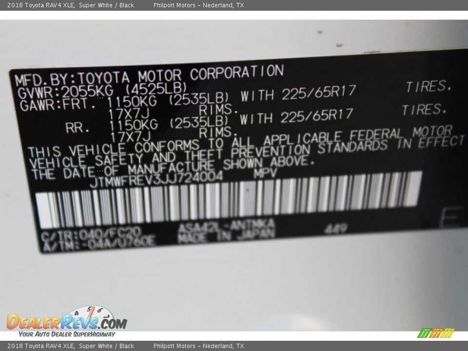 2018 Toyota RAV4 XLE Super White / Black Photo #27