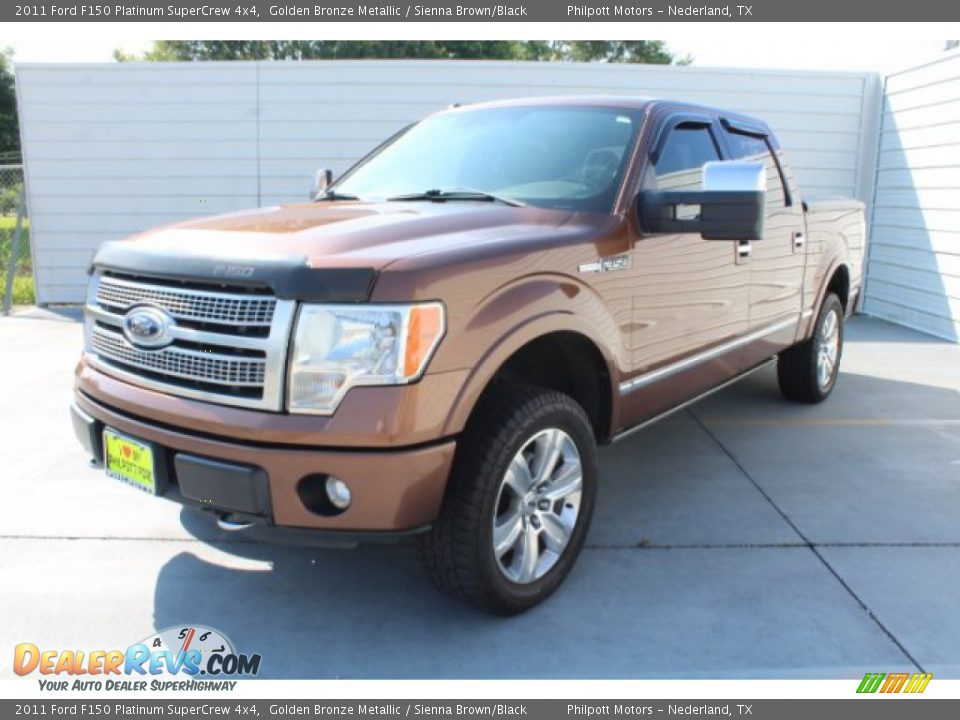 2011 Ford F150 Platinum SuperCrew 4x4 Golden Bronze Metallic / Sienna Brown/Black Photo #4