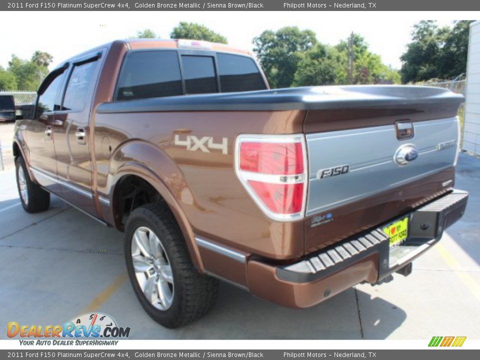 2011 Ford F150 Platinum SuperCrew 4x4 Golden Bronze Metallic / Sienna Brown/Black Photo #7