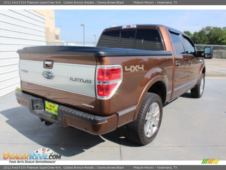 2011 Ford F150 Platinum SuperCrew 4x4 Golden Bronze Metallic / Sienna Brown/Black Photo #9