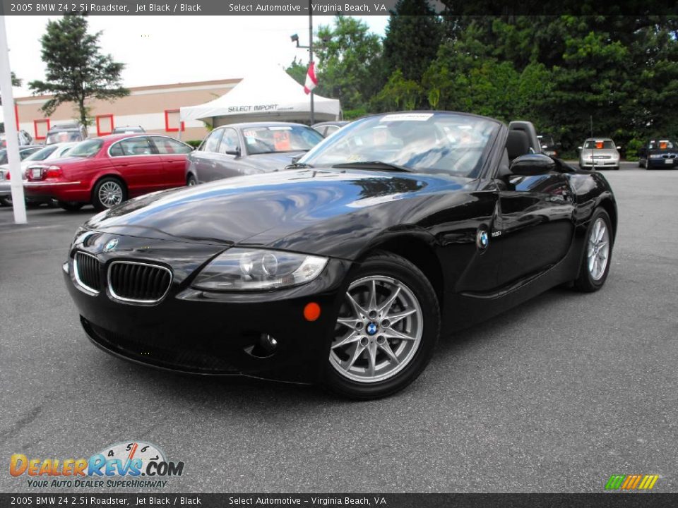 2005 BMW Z4 2.5i Roadster Jet Black / Black Photo #2
