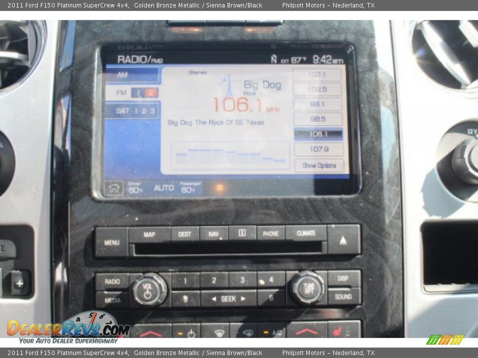 2011 Ford F150 Platinum SuperCrew 4x4 Golden Bronze Metallic / Sienna Brown/Black Photo #14