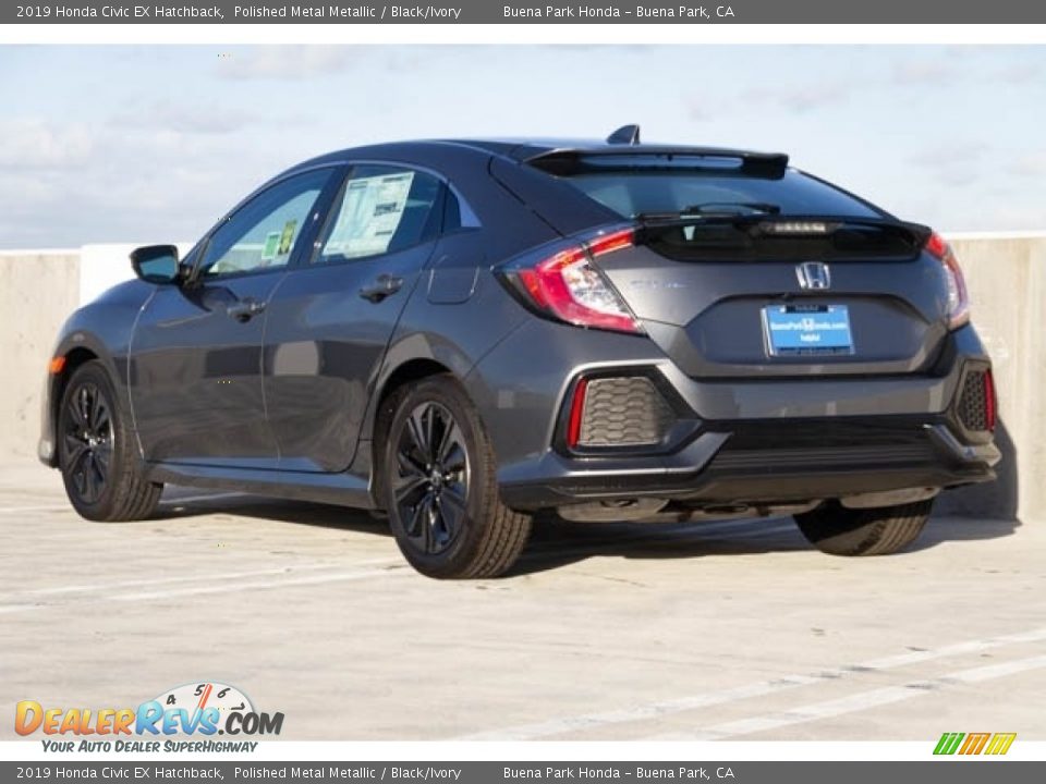 2019 Honda Civic EX Hatchback Polished Metal Metallic / Black/Ivory Photo #2