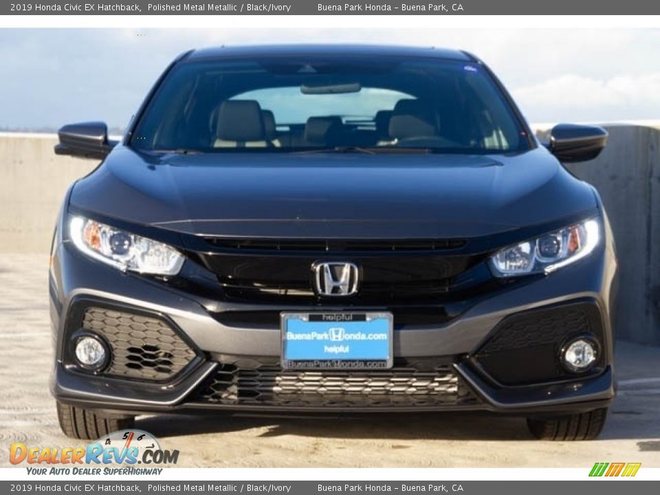 2019 Honda Civic EX Hatchback Polished Metal Metallic / Black/Ivory Photo #3