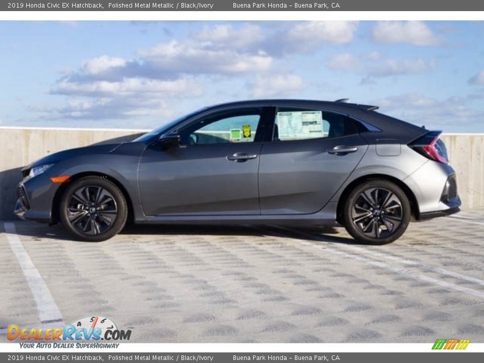 2019 Honda Civic EX Hatchback Polished Metal Metallic / Black/Ivory Photo #4