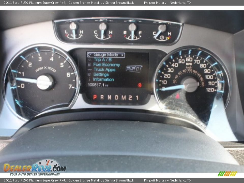 2011 Ford F150 Platinum SuperCrew 4x4 Golden Bronze Metallic / Sienna Brown/Black Photo #28
