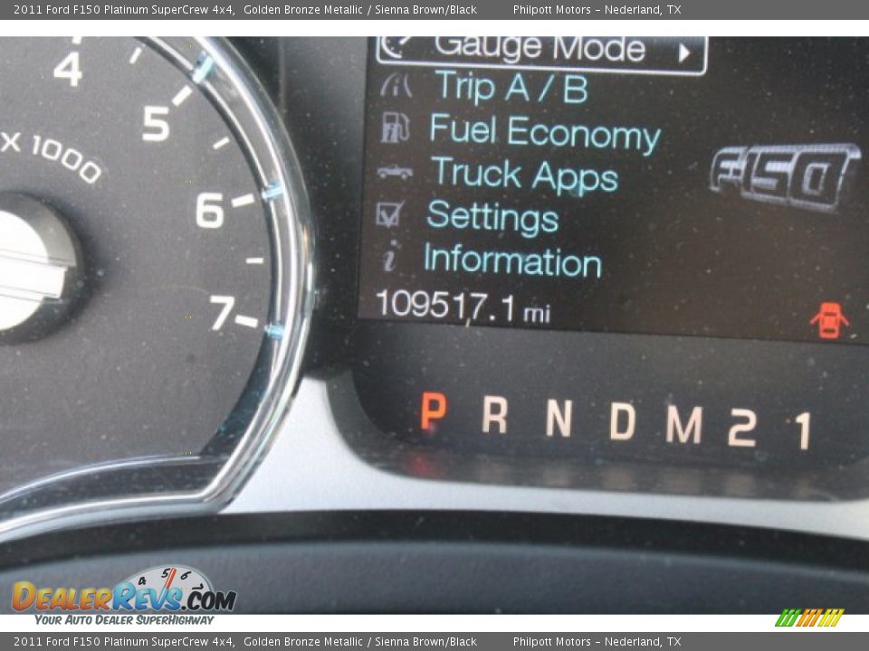 2011 Ford F150 Platinum SuperCrew 4x4 Golden Bronze Metallic / Sienna Brown/Black Photo #29