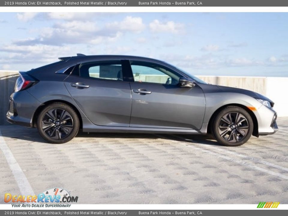 2019 Honda Civic EX Hatchback Polished Metal Metallic / Black/Ivory Photo #8