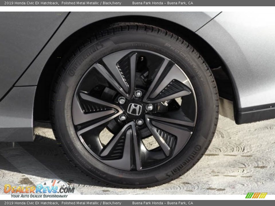 2019 Honda Civic EX Hatchback Polished Metal Metallic / Black/Ivory Photo #11