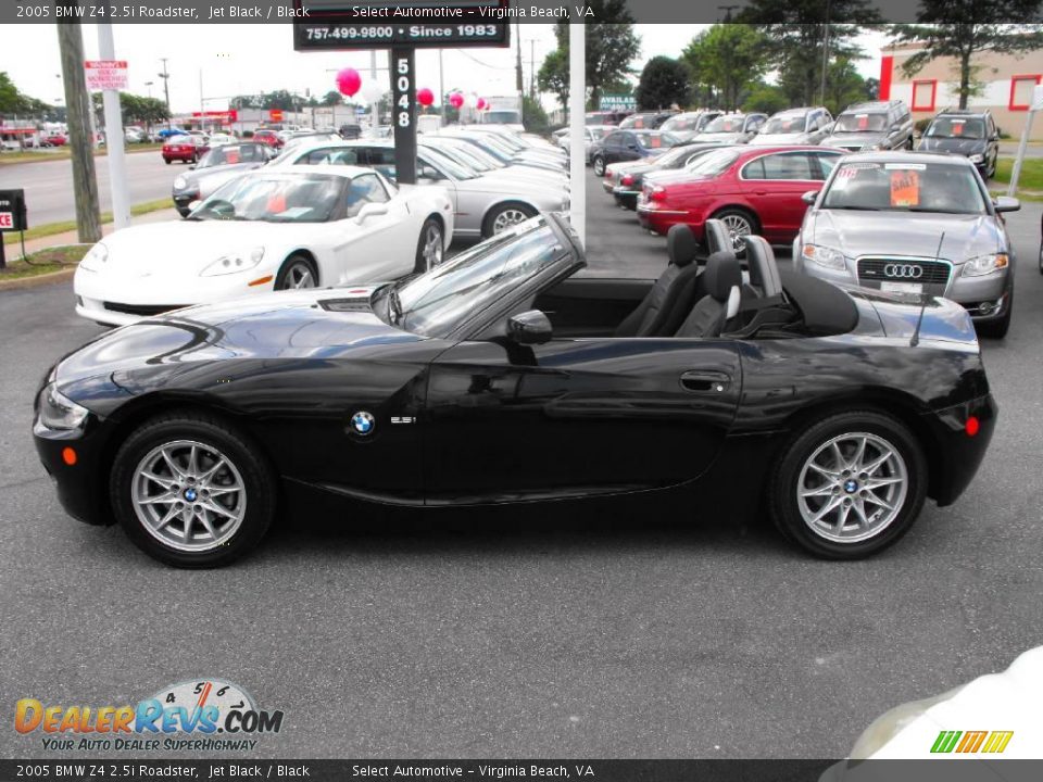 2005 BMW Z4 2.5i Roadster Jet Black / Black Photo #10