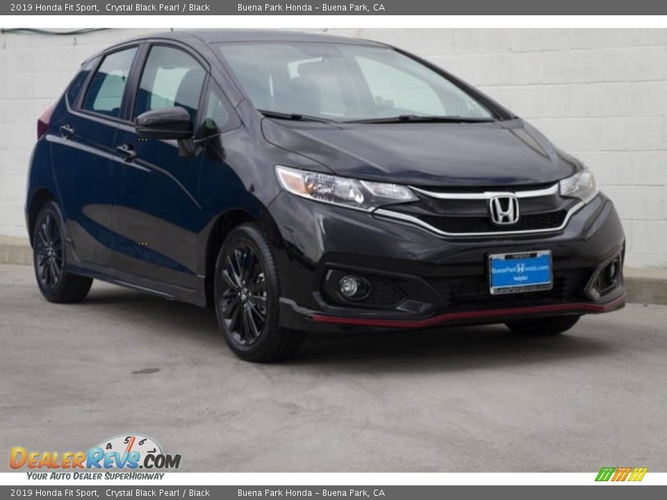 2019 Honda Fit Sport Crystal Black Pearl / Black Photo #1