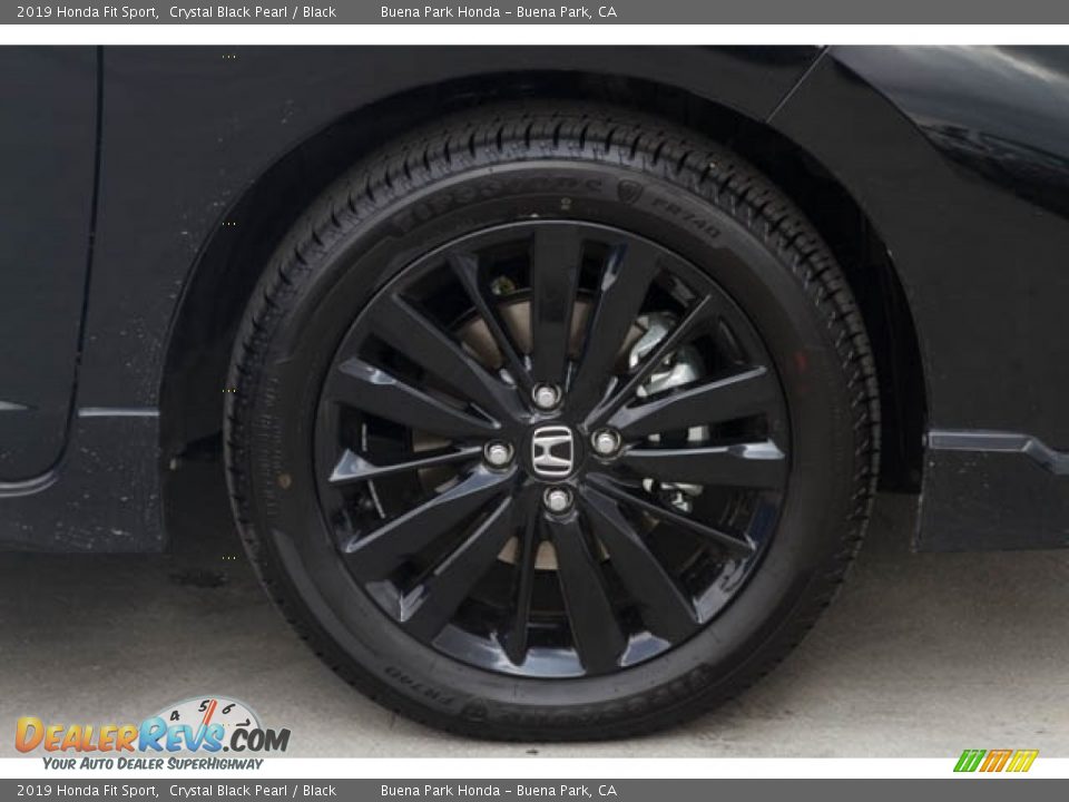2019 Honda Fit Sport Crystal Black Pearl / Black Photo #9