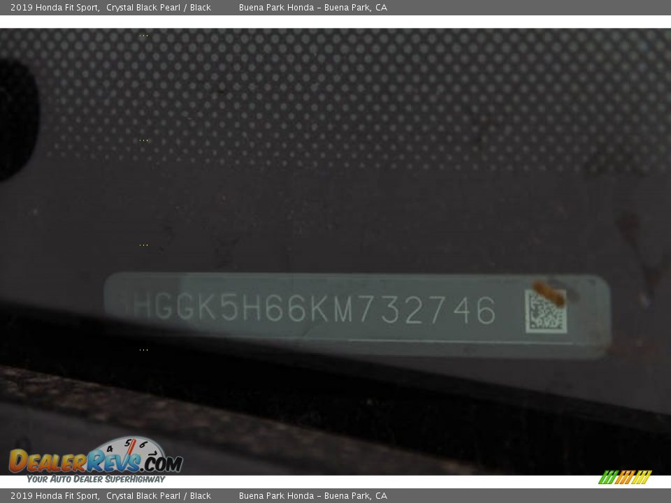 2019 Honda Fit Sport Crystal Black Pearl / Black Photo #33