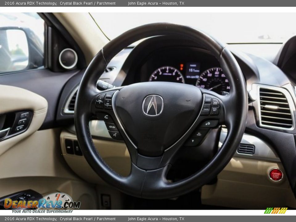 2016 Acura RDX Technology Crystal Black Pearl / Parchment Photo #31