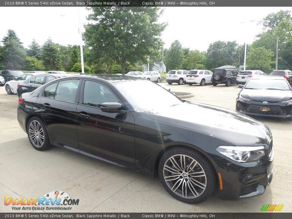 2019 BMW 5 Series 540i xDrive Sedan Black Sapphire Metallic / Black Photo #1