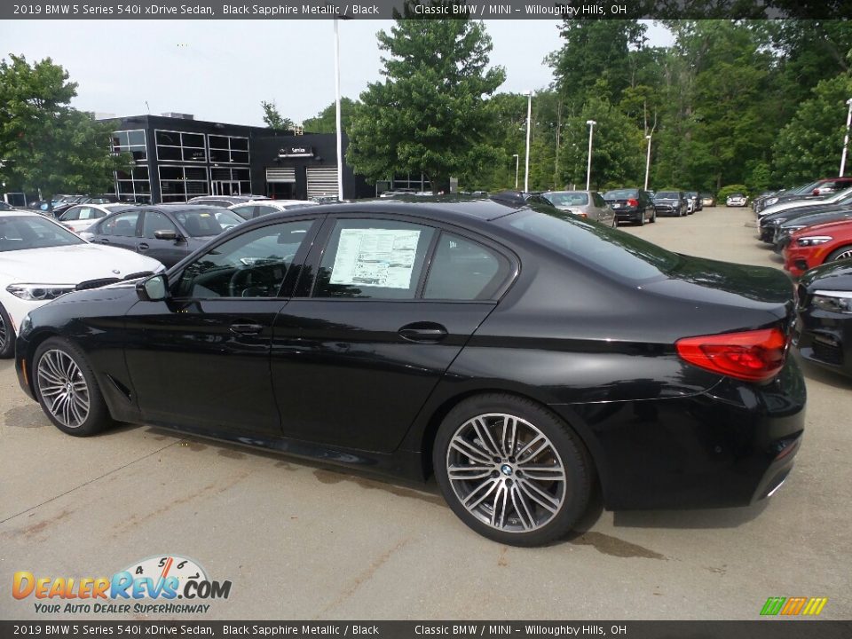 2019 BMW 5 Series 540i xDrive Sedan Black Sapphire Metallic / Black Photo #6