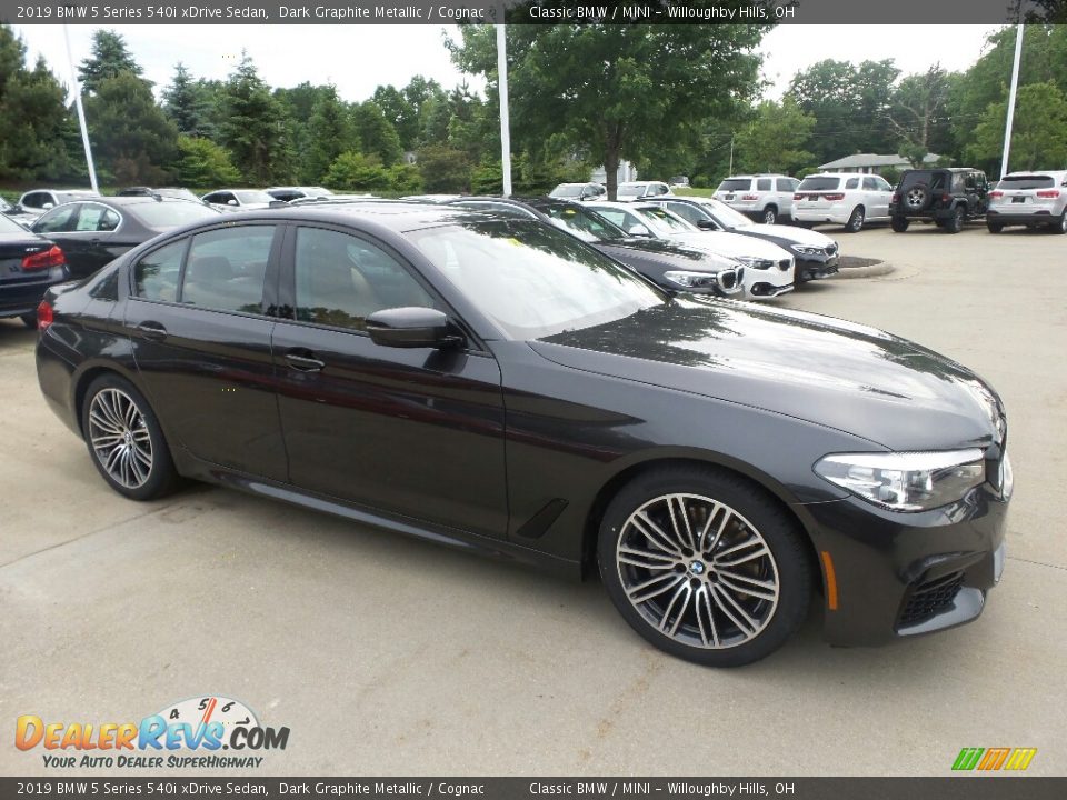 2019 BMW 5 Series 540i xDrive Sedan Dark Graphite Metallic / Cognac Photo #1