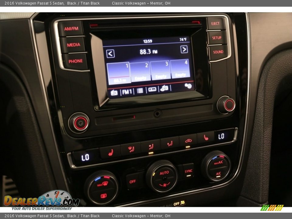 2016 Volkswagen Passat S Sedan Black / Titan Black Photo #9