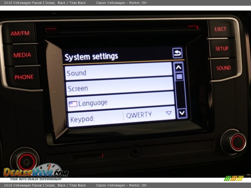 2016 Volkswagen Passat S Sedan Black / Titan Black Photo #11