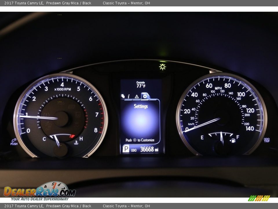 2017 Toyota Camry LE Predawn Gray Mica / Black Photo #8