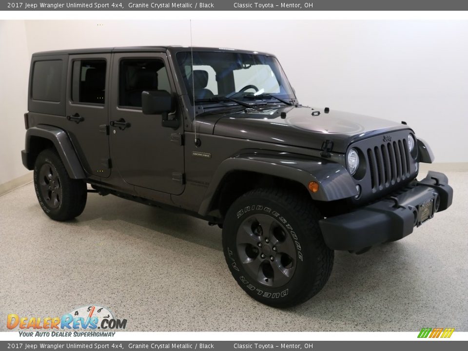 2017 Jeep Wrangler Unlimited Sport 4x4 Granite Crystal Metallic / Black Photo #1