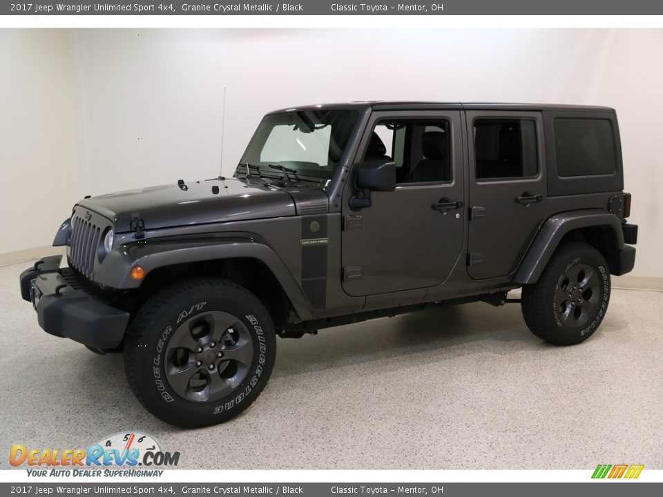 2017 Jeep Wrangler Unlimited Sport 4x4 Granite Crystal Metallic / Black Photo #3