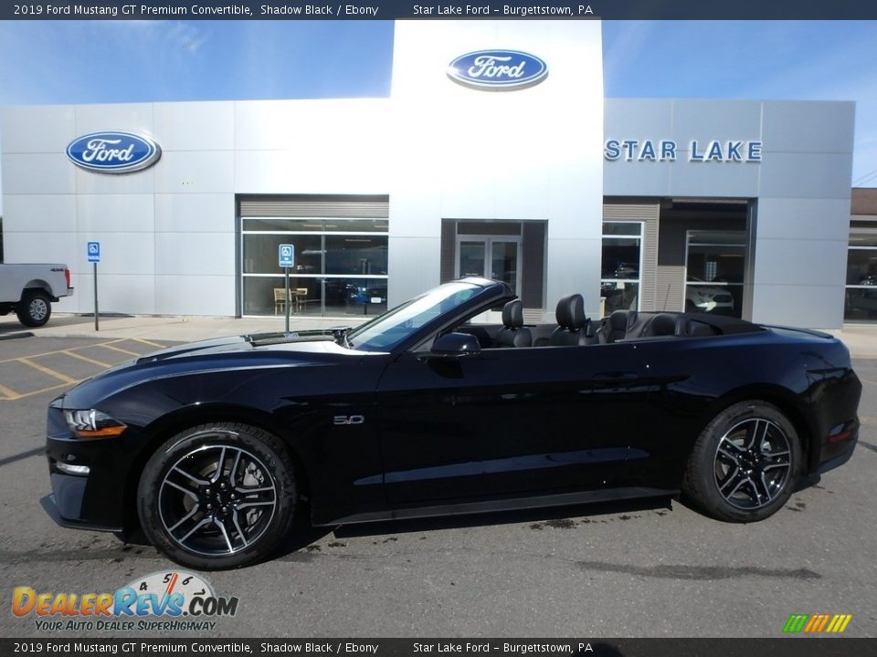 2019 Ford Mustang GT Premium Convertible Shadow Black / Ebony Photo #1