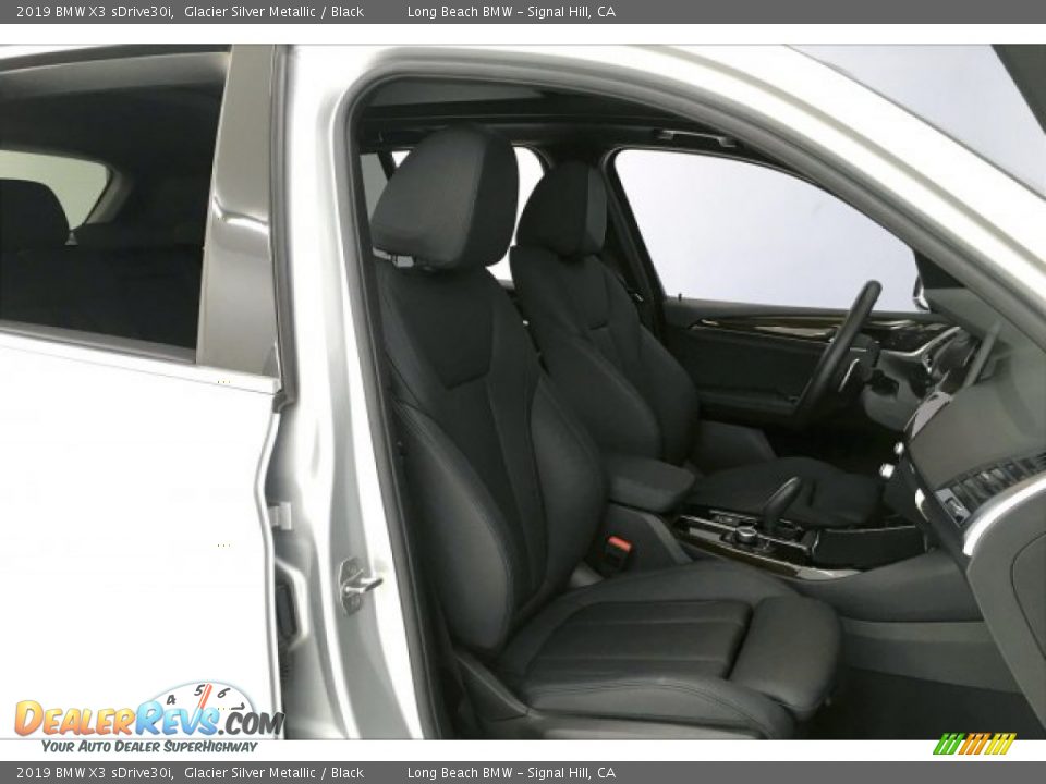 2019 BMW X3 sDrive30i Glacier Silver Metallic / Black Photo #6