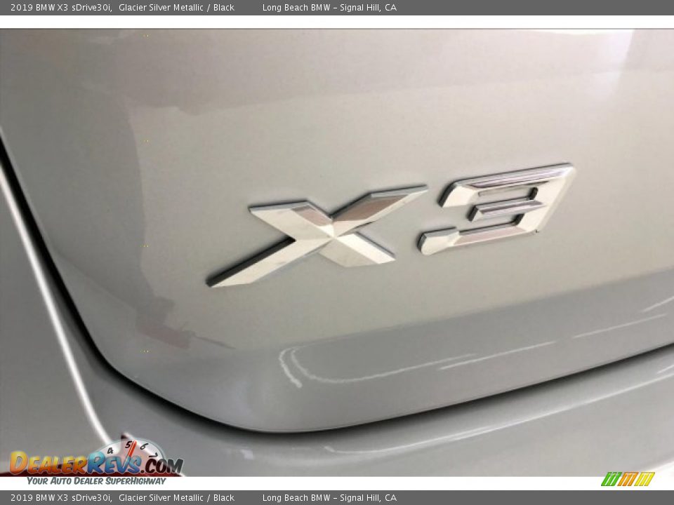 2019 BMW X3 sDrive30i Glacier Silver Metallic / Black Photo #7