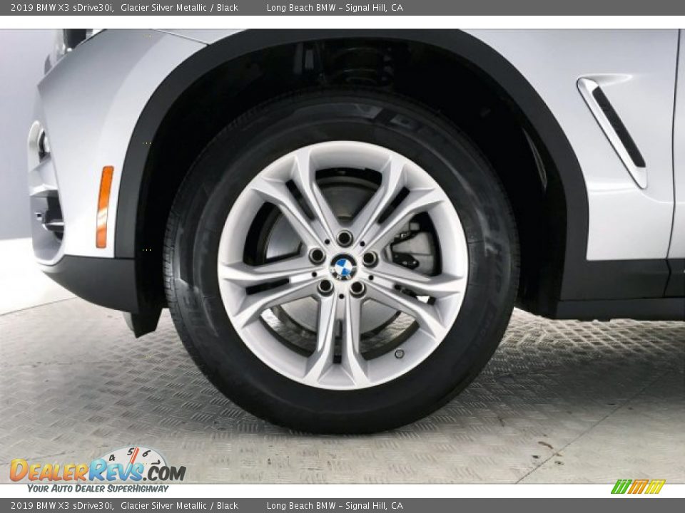 2019 BMW X3 sDrive30i Glacier Silver Metallic / Black Photo #8