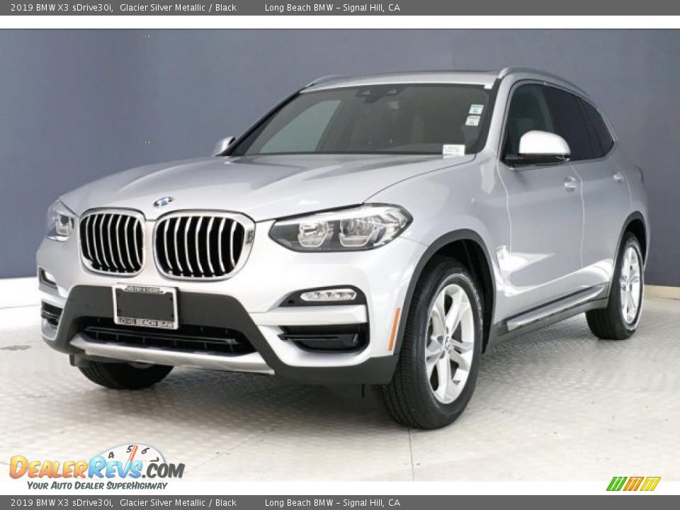 2019 BMW X3 sDrive30i Glacier Silver Metallic / Black Photo #12