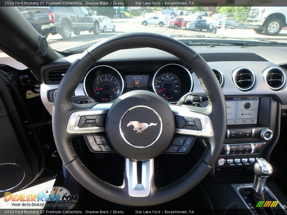 2019 Ford Mustang GT Premium Convertible Shadow Black / Ebony Photo #16