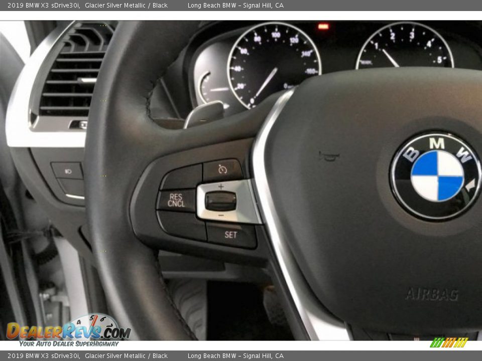 2019 BMW X3 sDrive30i Glacier Silver Metallic / Black Photo #14