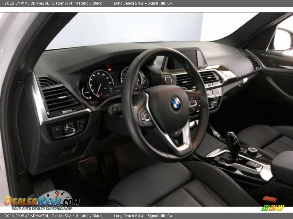 2019 BMW X3 sDrive30i Glacier Silver Metallic / Black Photo #17