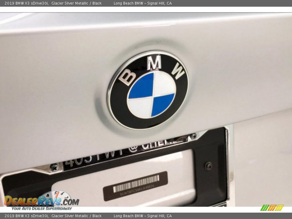2019 BMW X3 sDrive30i Glacier Silver Metallic / Black Photo #23