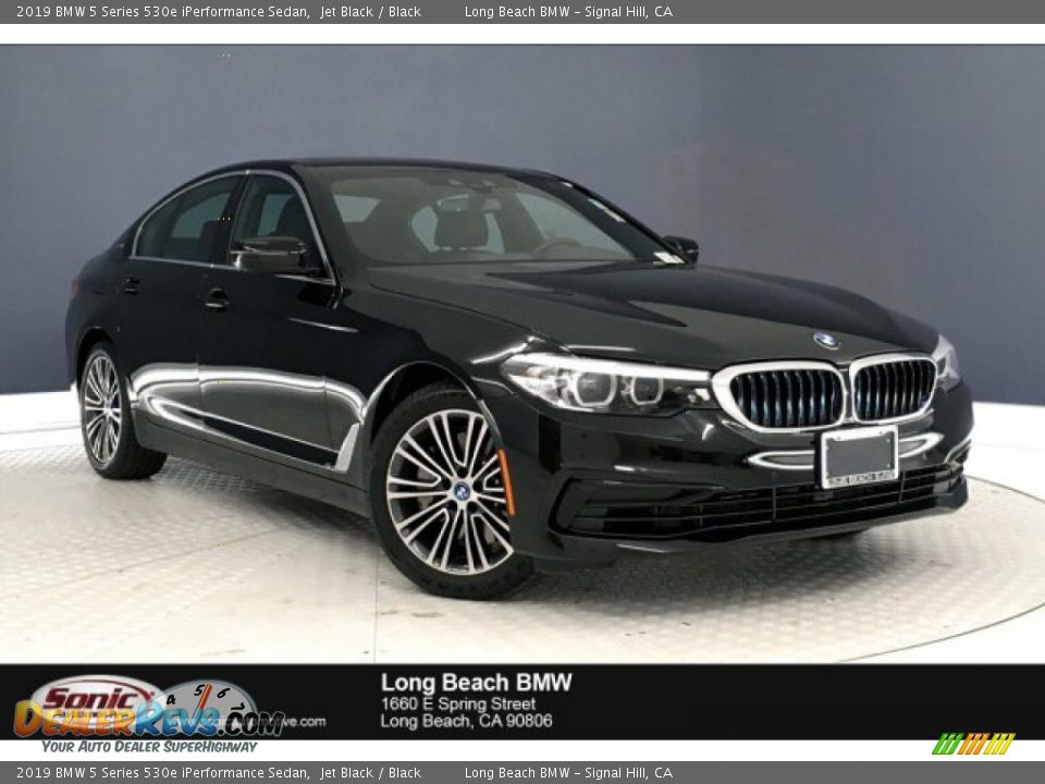 2019 BMW 5 Series 530e iPerformance Sedan Jet Black / Black Photo #1