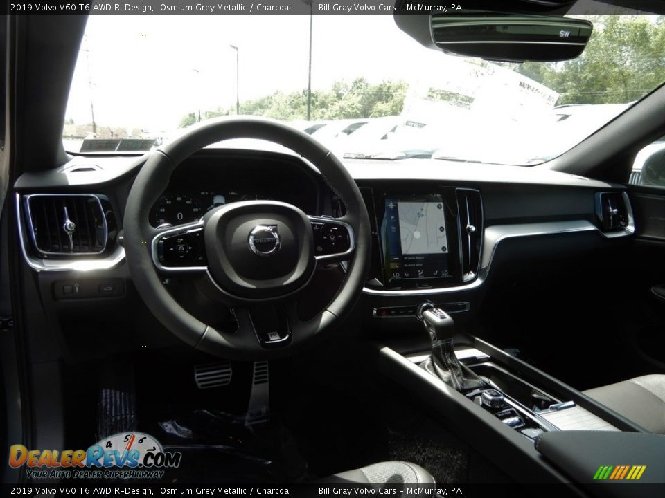 2019 Volvo V60 T6 AWD R-Design Osmium Grey Metallic / Charcoal Photo #9