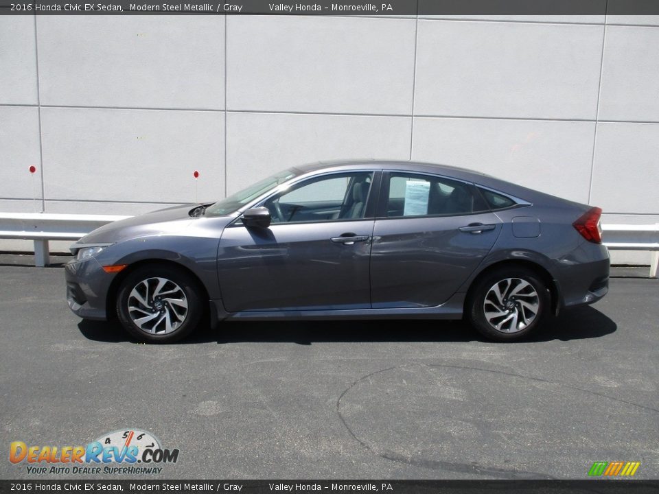 2016 Honda Civic EX Sedan Modern Steel Metallic / Gray Photo #2